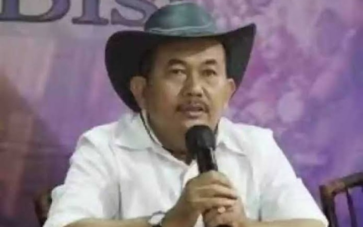Gandi Parapat saat menyampaikan apresiasi partai NasDem umumkan 3 Capres