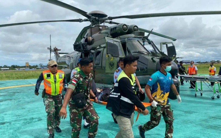 Saat Evakuasi korban pesawat Susi Air PK BVM di Timika 