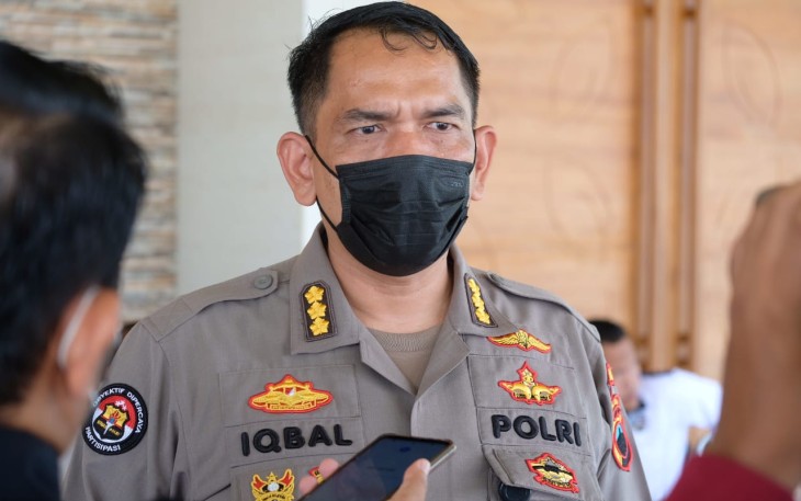 Kombes Iqbal saat memberikan keterangan pers terkait investasi bodong