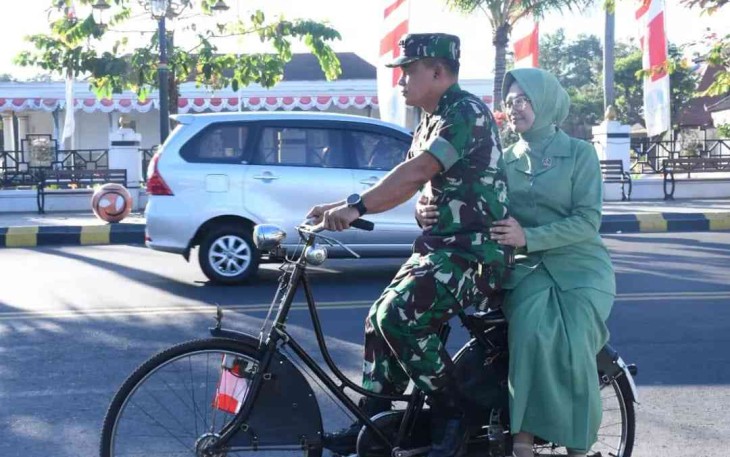 Danrem 081/DSJ Kolonel Inf Deni Rejeki gowes ontel kunjungi Kodim 0803/Madiun