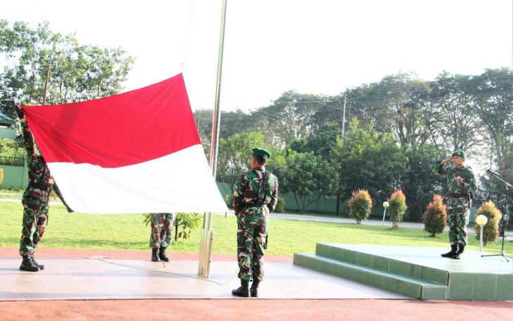 Upacara bendera di Kodim 0906/Kkr