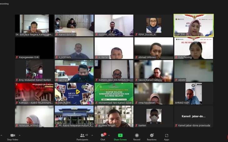 Rapat Persiapan Penghitungan Formasi Jabatan Analis KI secara Virtual 