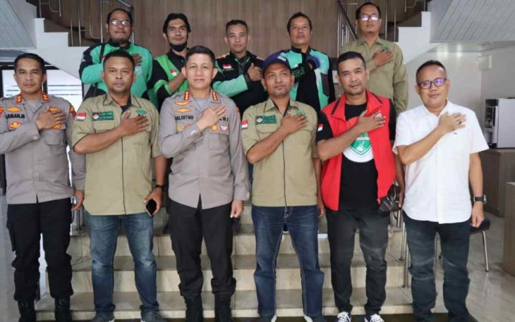 Kapolrestabes Medan saat menerima audensi Godam