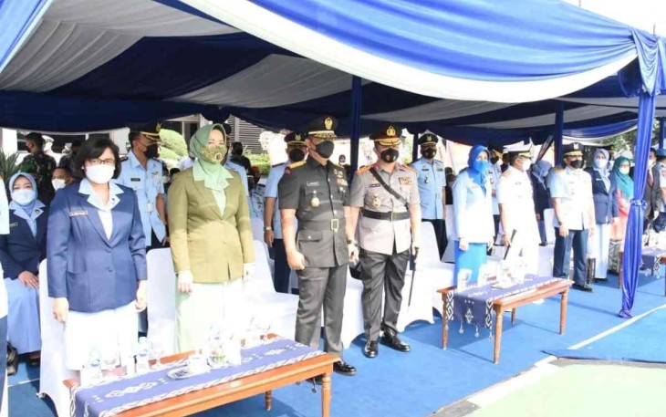 Pangdam Jaya Mayjen TNI Untung Budiharto saat menghadiri sertijab Pangkoopsud I di Jakarta 