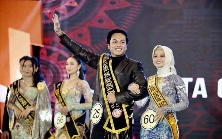 Dokumentasi: Gavra Arkananta (kiri) di Acara Malam Puncak Apresiasi Duta Genre dan Jambore Ajang Kreatifitas Remaja Tingkat Nasional, 2022.