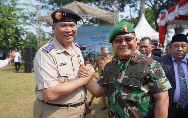 Danrem 064/MY Brigjen TNI Tatang Subarna saat Hantaru ATR/BPN Banten ke-62
