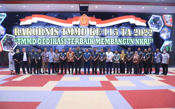 Rakernis TMMD ke 115 di Mabesad Jakarta. Kamis (29/9)