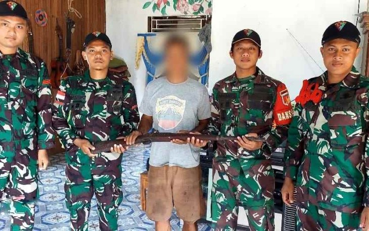 Terima senpi rakitan warga perbatasan 