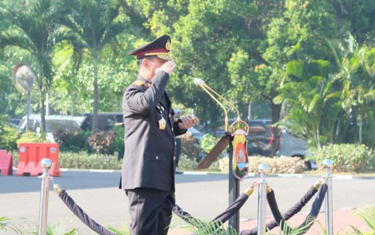 Kapolda Banten Irjen Pol Prof Dr Rudy Heriyanto saat peringati Hari Kesaktian Pancasila, Sabtu (1/10)