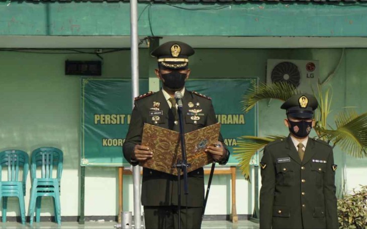 Dandim 0805/Ngawi saat berikan arahan prajuritnya 