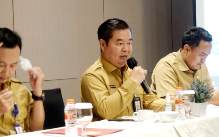 Dirjen Bangda Kemendagri Teguh Setyabudi saat membuka workshop SIPD di Jakarta, Senin (3/10) 