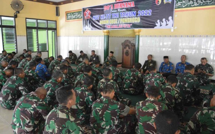 Doa bersama prajurit Kodim 0802/Ponorogo 