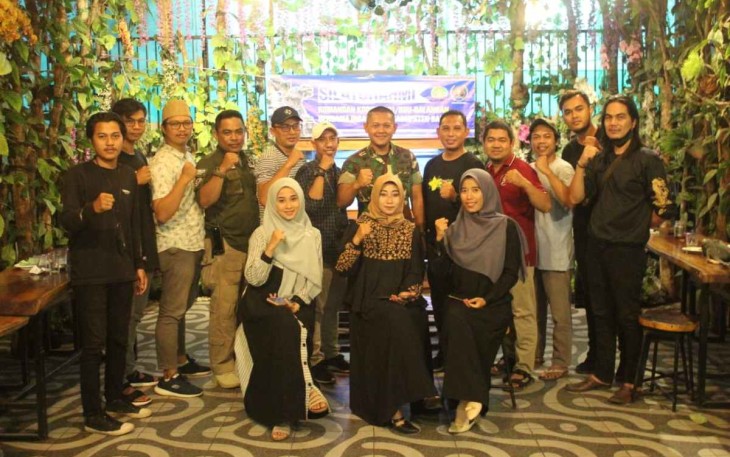 Dandim 1001/HSU-BLG Letkol Inf Dhuwi Hendradjaja silaturahmi bersama wartawan Kabupaten Balangan 