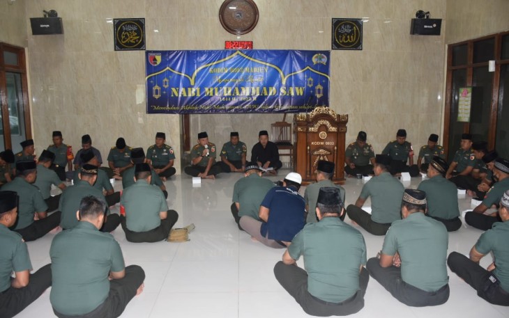 Maulid nabi Muhammad SAW di Kodim 0803/Madiun 