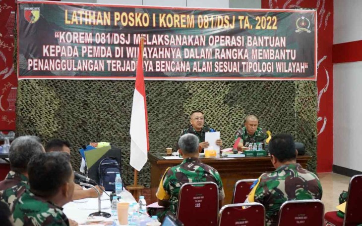 Latihan Posko Korem 081/DSJ