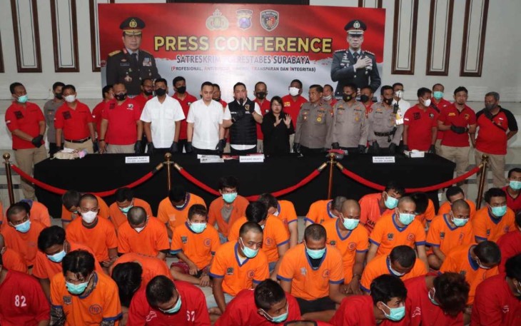Satreskrim Polrestabes Surabaya gelar konferensi pers 