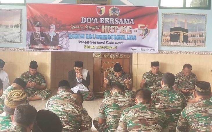 Doa bersama prajurit Kodim 0805/Ngawi