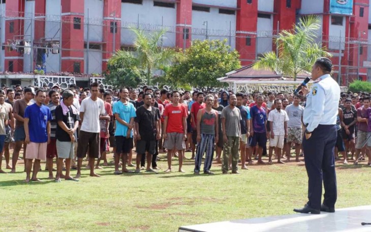 Kalapas Cilegon saat Beri Pengarahan ke Warga Binaan