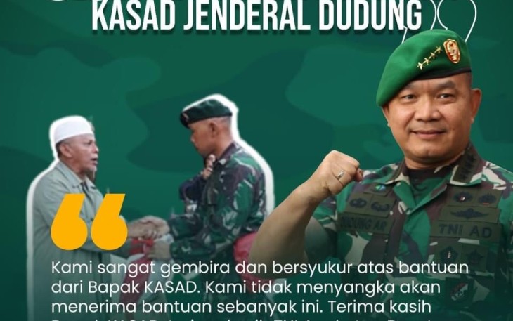Ungkapan terima kasih Ujang Mulyana atas bantuan Jenderal Dudung Abdurachman 