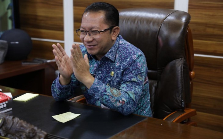 Taufik Madjid Sekjen Kementerian Desa, PDTT memberikan sambutan di Acara Sosialisasi Surat Edaran Mendes PDTT dan Kepala ANRI nomor 3 tahun 2022 secara virtual