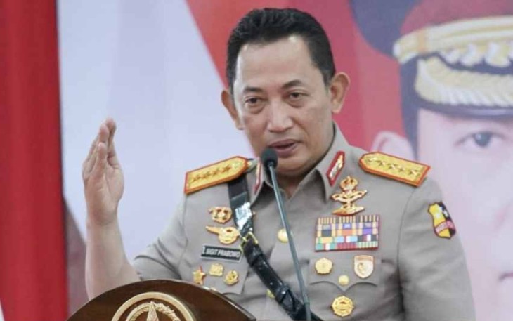 Kapolri Jenderal Listyo Sigit Prabowo saat menutup Dikreg Sespim Polri di Bandung 