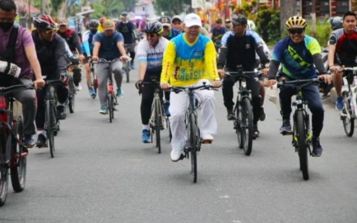 Kapolres Rejang Lebong Dampingi Gubernur Gowes