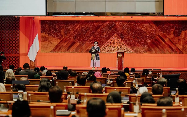 Puan dalam Pertemuan Parliamentary Forum in the Context of the G20 Parliamentary Speakers’ Summit (P20) di Gedung Nusantara II, Kompleks Parlemen, Senayan, Jakarta, Rabu (5/10/2022). 