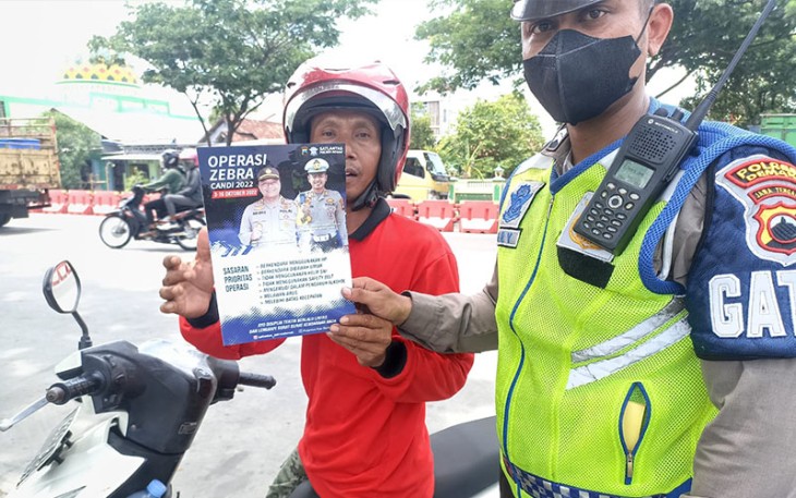 Satlantas Polres Demak dalam Operasi Zebra Candi 2022