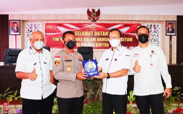 Tim Kompolnas RI saat Lakukan Penelitian dan Pengembangan di Polres Bintan. 