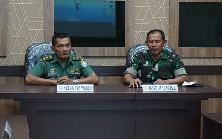 Kodim 1016/Palangka Raya saat Terima Kunjungan Tim Wasev Sterdam XII/Tanjungpura 