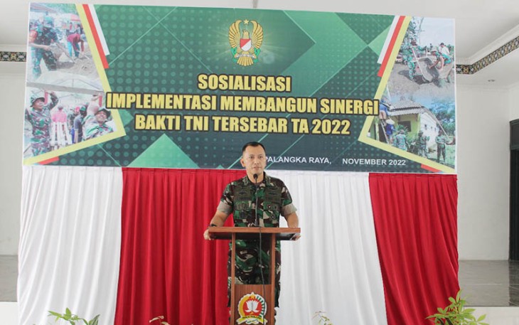 Dandim 1016/Plk Kolonel Inf Frans Kishin Panjaitan, S.A.P., M.P.M., M.Han, dalam sambutannya 