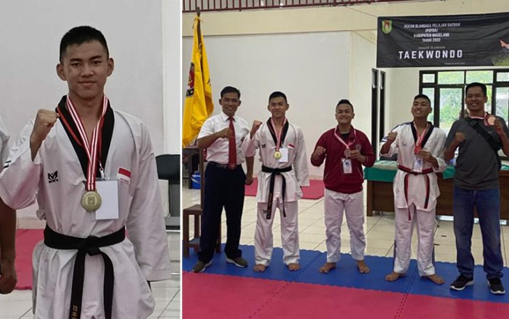 M.Fathi Abil Faqih atlet Taekwondo asal Bengkulu berhasil meraih medali Emas pada ajang Popda tingkat Kabupaten Magelang Jawa Tengah tahun 2022.