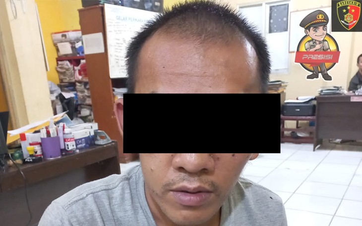 Tersangka saat diamankan