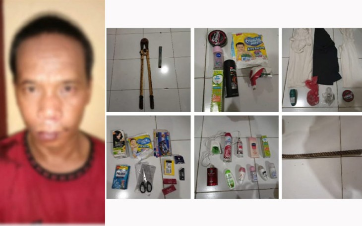 Tersangka dan barang bukti saat diamankan