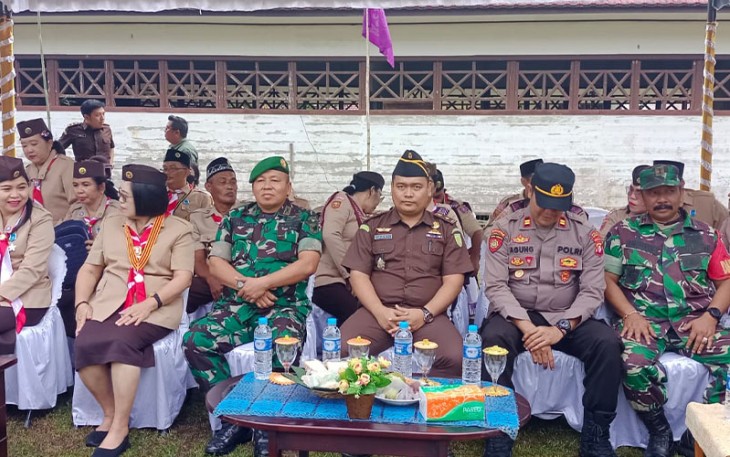 Pabung Gumas saat Hadiri Apel Peringatan Hari Pramuka ke-61 