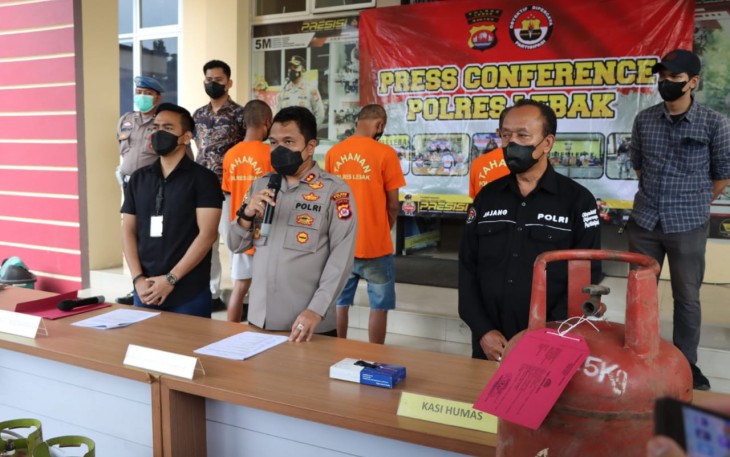 Konferensi Pers Polres Lebak, Jum'at (9/9/2022)