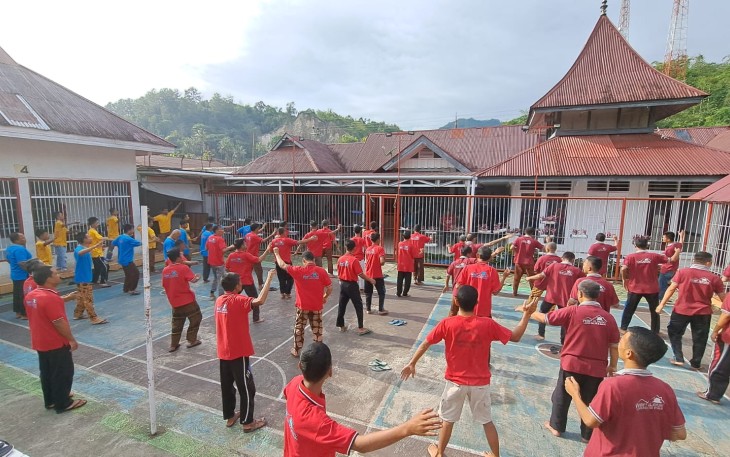 Lapas Kelas III Suliki menerapkan hidup sehat bagi warga binaan pemasyarakatan.