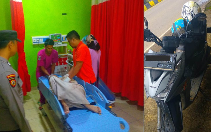 Korban saat mendapat perawatan medis