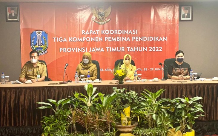 Rakor 3 Komponen Pembina Pendidikan Provinsi Jawa Timur Tahun 2022