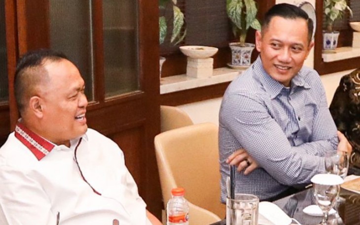 Kader senior Partai Demokrat dokter Agung Mulyono saat bertemu AHY
