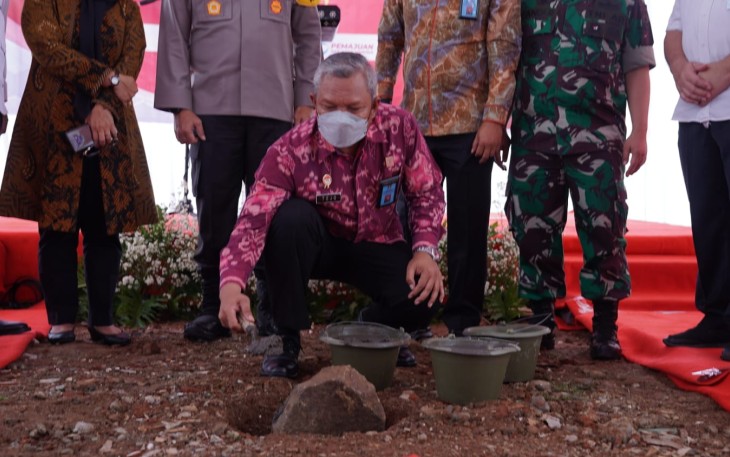 Peletakan Batu Pertama Pembangunan Blok Hunian pada Lapas Kelas I Tangerang.