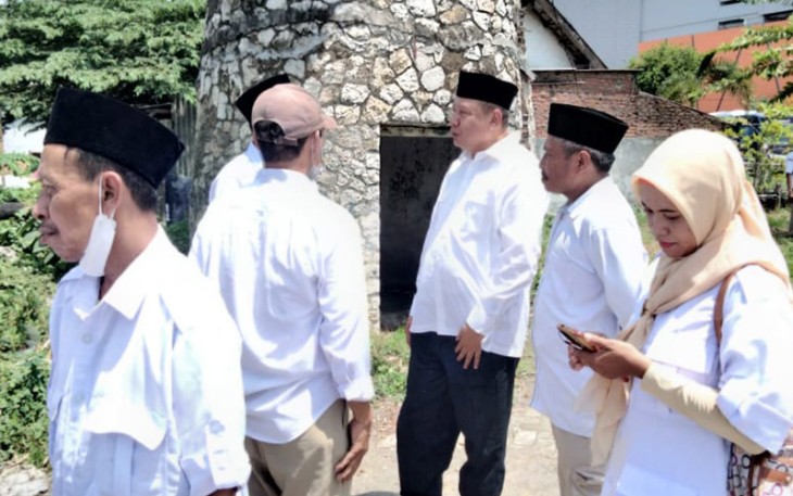 Anggota DPRD Jatim, Hadi Dediyansah yang juga Wakil Ketua DPD Partai Gerindra Jatim di sela kegiatan napak tilas Partai Gerindra ke cagar budaya di eks Penjara Koblen, Sabtu (22/10/2022) siang.