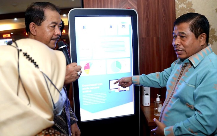 Sekjen Kemendagri Suhajar Diantoro saat meninjau MPP Kabupaten Badung, Bali, Sabtu (8/10/2022). 