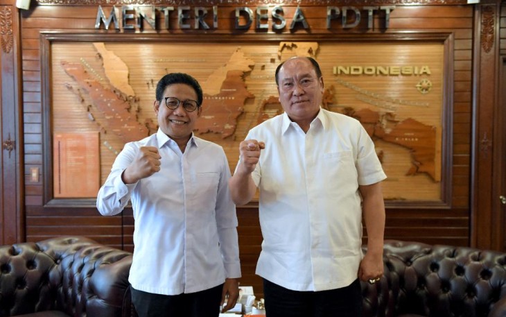 Gus Halim saat menerima audiensi Director Corporate Affair PT Great Giant Pineapple (GGP) Welly Soegiono di Jakarta, Rabu (28/9/2022).
