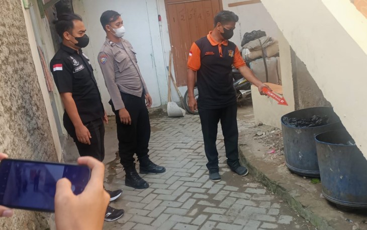 Satreskrim Polres Serang saat Gelar Olah TKP 