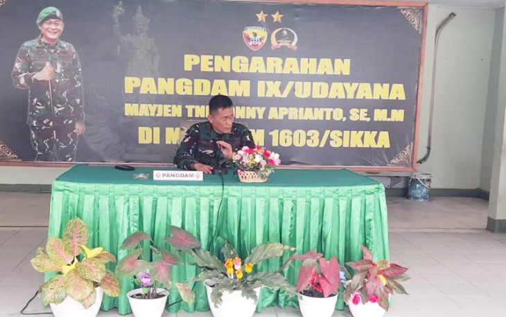 Pangdam IX/Udayana Mayjen TNI Sonny Aprianto, S.E., M.M