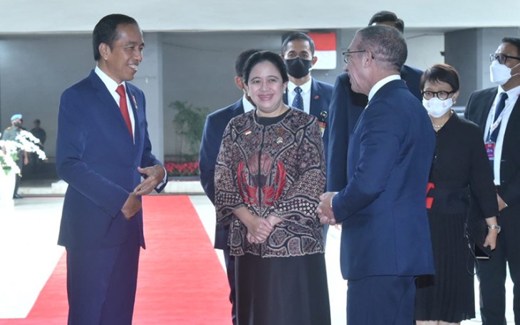 Pertemuan antara Puan dan Ketua Parlemen Belanda digelar di sela-sela the 8th G20 Parliamentary Speakers’ Summit (P20) di Gedung DPR, Senayan, Jakarta, Kamis (6/10/2022). 
