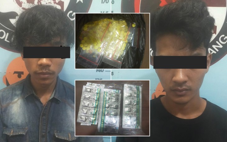 Tersangka dan barang bukti saat diamankan