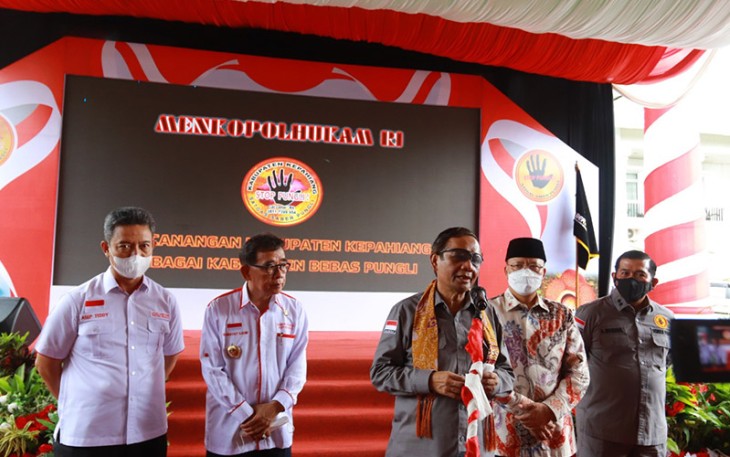 Mahfud MD saat di Kepahiang, Bengkulu, Sabtu (12 Maret 2022).