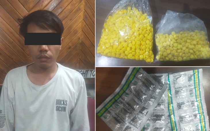 Tersangka dan barang bukti saat diamankan